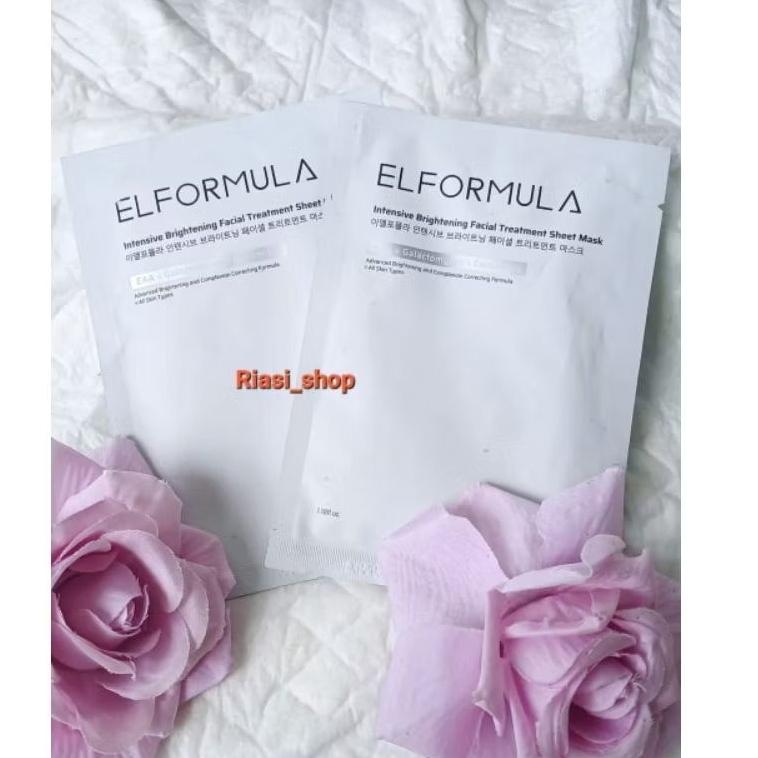 ELFORMULA Intensive Brightening Facial Treatment Sheet Mask 35ml - Masker Wajah Sheet Mask Elformula