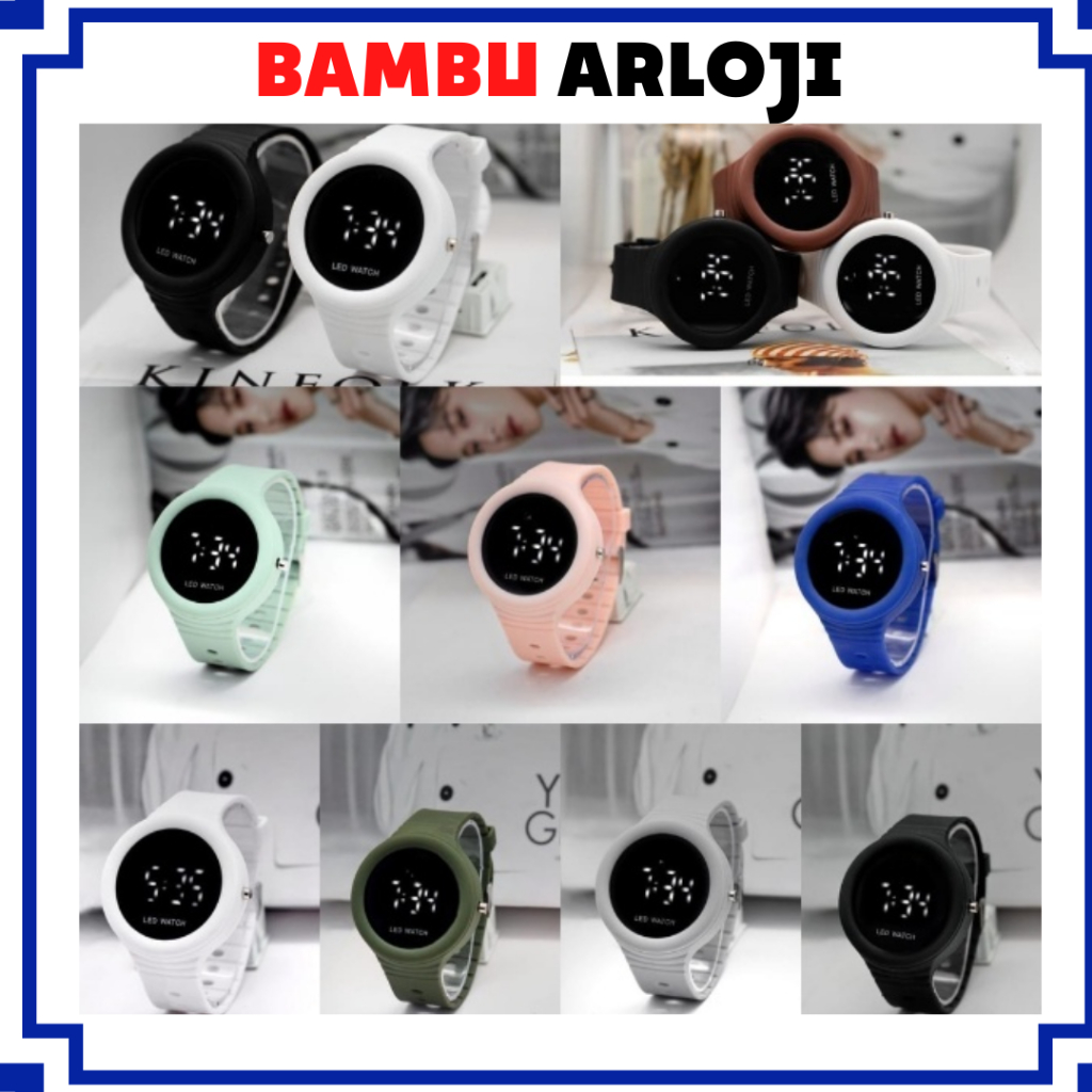 BAJ Jam Tangan LED Digital Pria Wanita Rubber Electronic Fashion Couple Anak Remaja Premium RM053