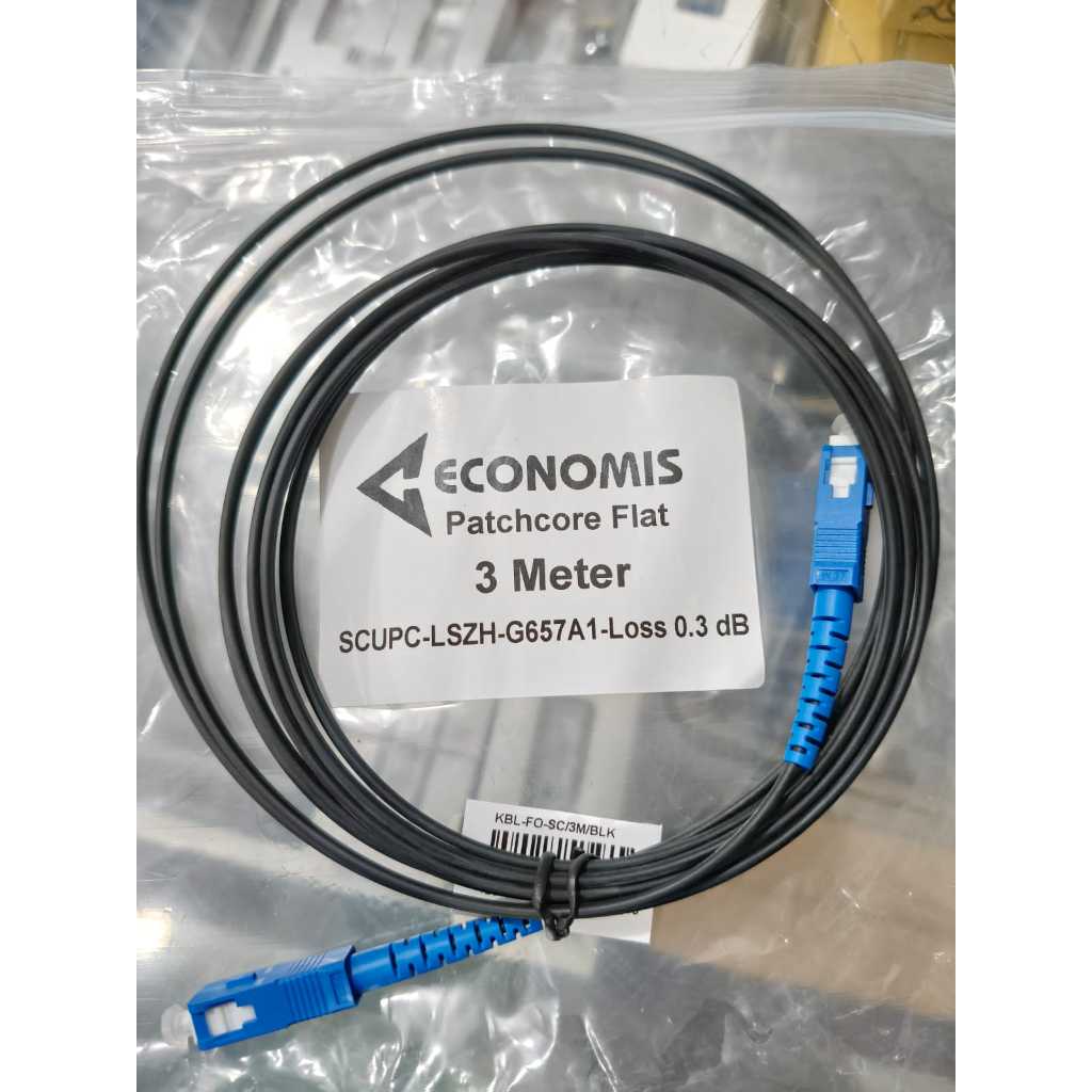 PATCHCORD SC-UPC SC-UPC 1M,2M,3M,5M-3MM SIMPLEX - HITAM OUTDOOR