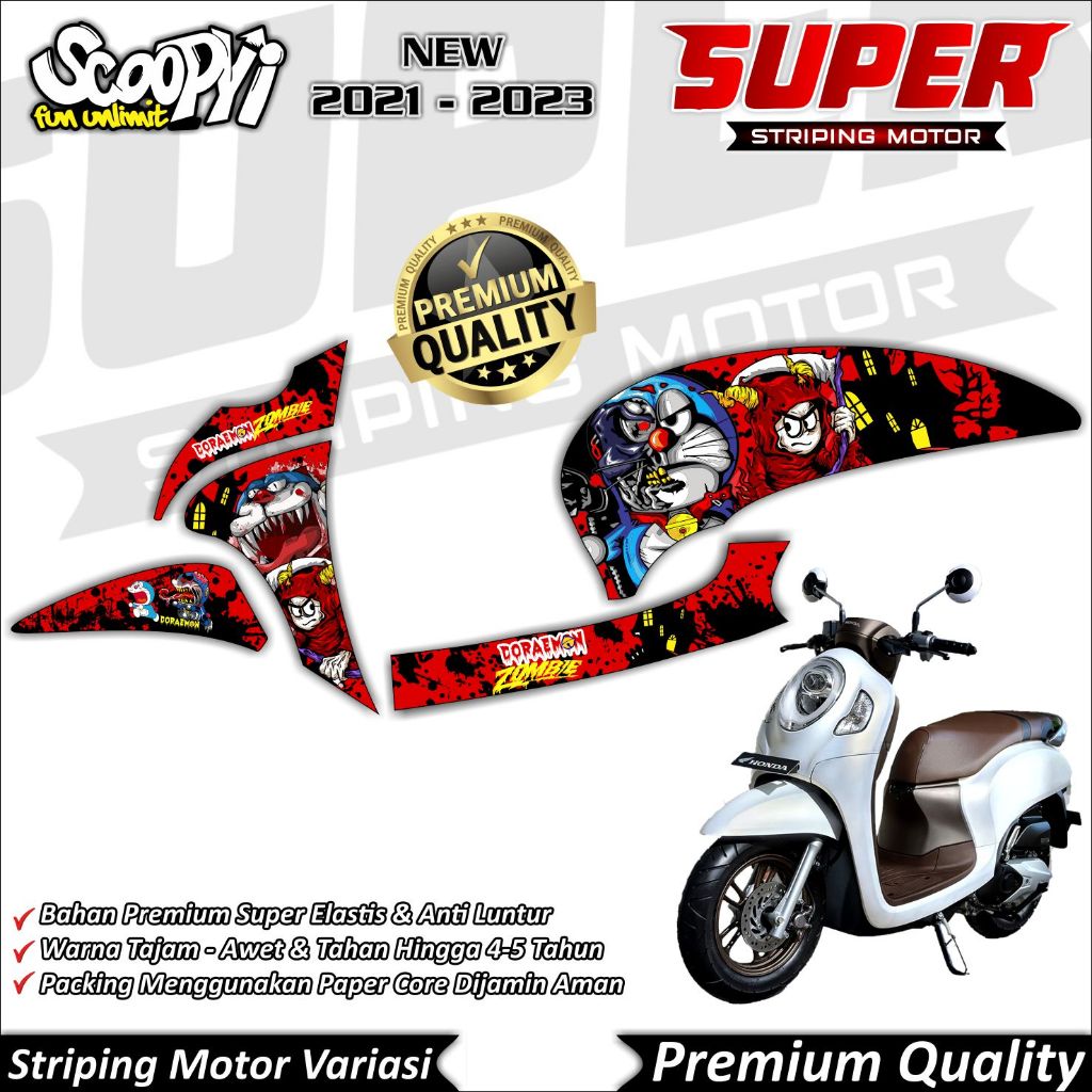 Stiker Scoopy New 2021 - 2022 Anti Luntur keren Striping Scoopy New 2021 - 2022 Striping Honda Scoop