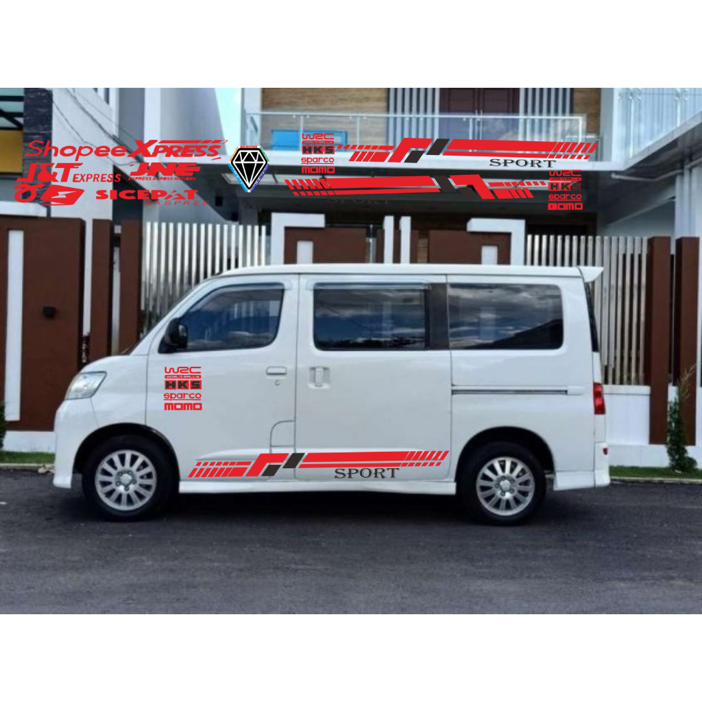 stiker mobil luxio cutting stiker lis bodi samping daihatsu luxio keren