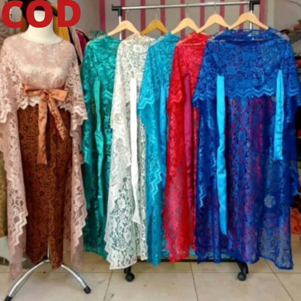 KODE G63A Outer Brokat Panjang Cape Brokat Panjang Outer Brokat Premium Long Cape Brokat Baju Brokat