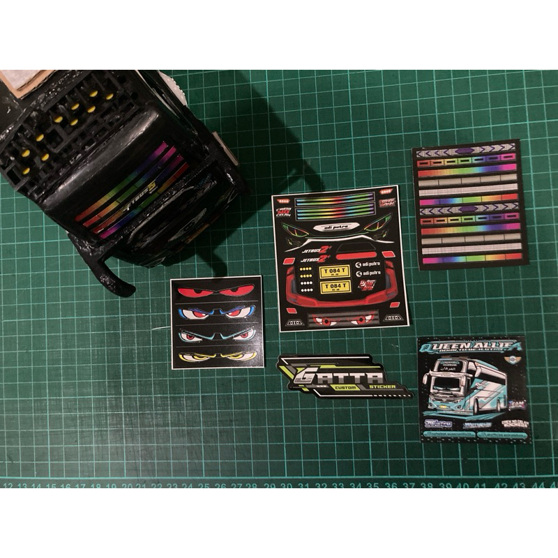 Stiker Miniatur Lampu Bus JetBus 2+ Lampu MATRIX (BONUS BUS RANDOM)