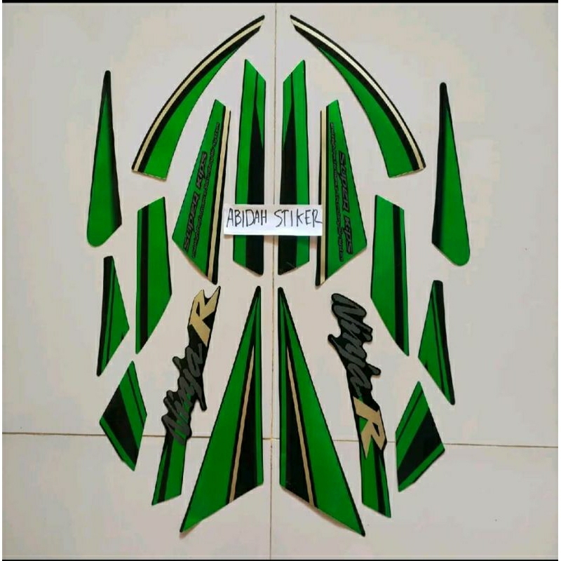 striping stiker ninja rr 2015 hitam hijau