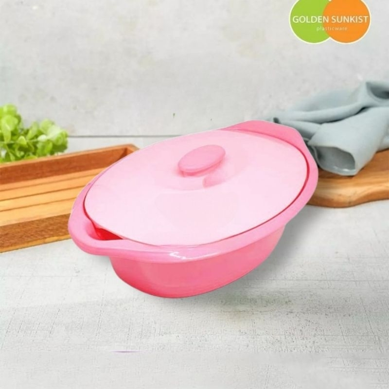 Basi Tutup Pink Golden Lemon / Wadah saji / wadah sayur plastik Merk. Golden Lemon Sunkist BTL138