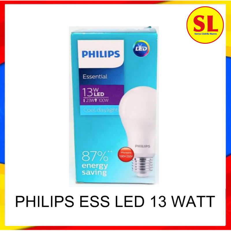 PHILIPS LAMPU LED 13 WATT PUTIH ESSENTIAL
