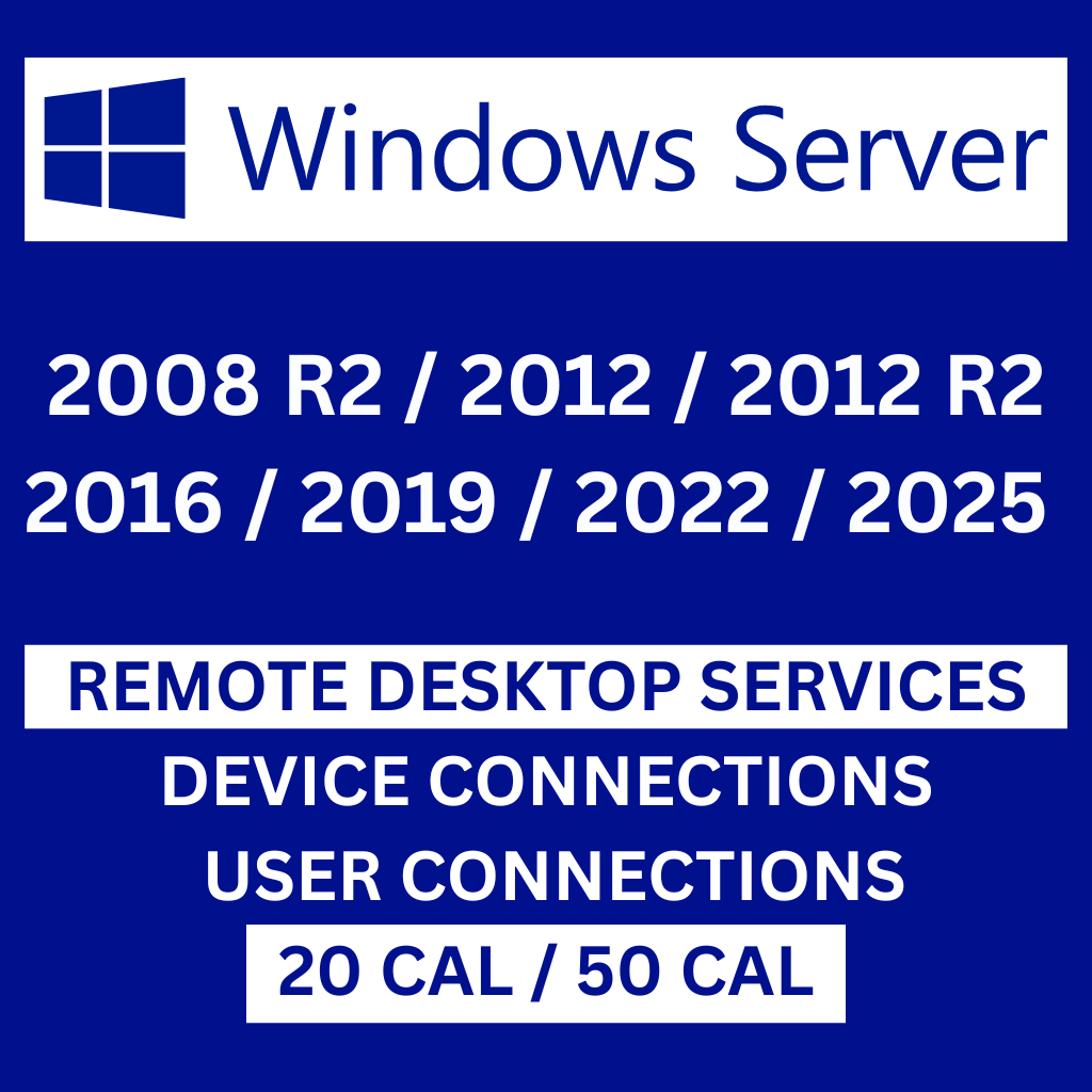 Remote Desktop Services CALs for Windows Server DEVICE | USER RDS CAL 2025 | 2022 | 2019 | 2016 | 20
