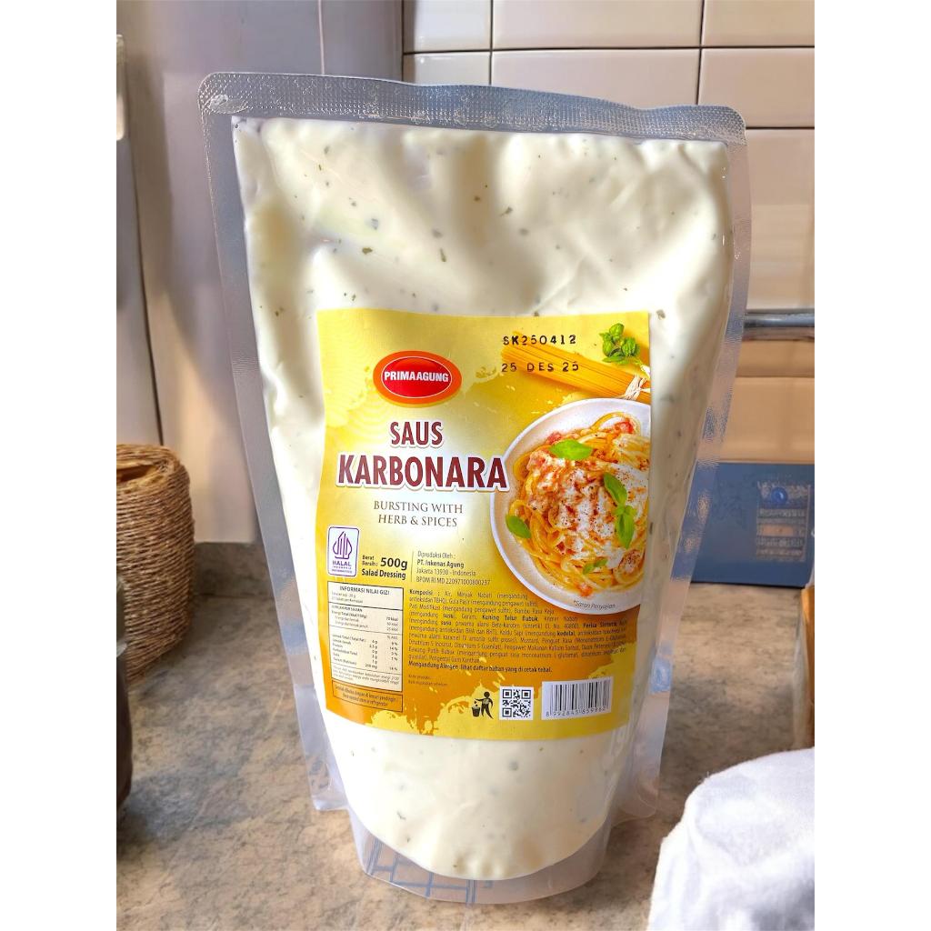

Saos Karbonara Prima Agung / Saos Pasta / Saos Keju Karbonara / Carbonara / Saos viral / Saos Laris