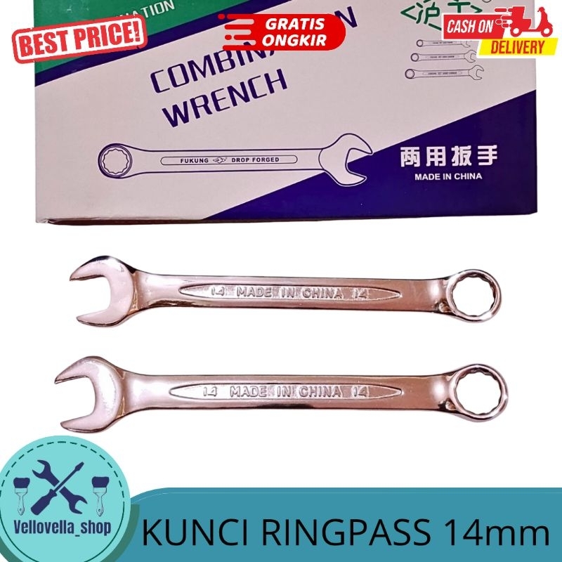 Kunci Ring pas Fukung 14MM / Kunci Ringpass Fukung / Kunci kombinasi combination Wrench Fukung