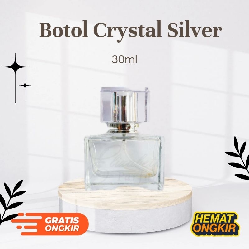 Botol Parfum 30ml / Botol Parfum Refill / Botol Crystal Silver 30ml