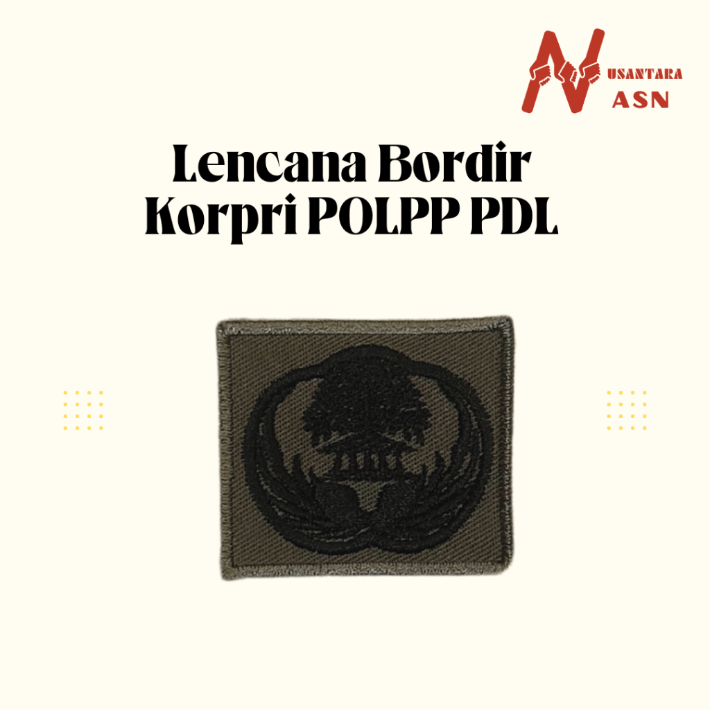 Atribut Lencana Badge Bordir Korpri POLPP PDL