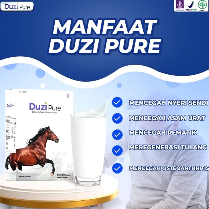 

Duzi Pure | Susu Kuda Lombok Original Bubuk Paket 1 Box Bpom Asli