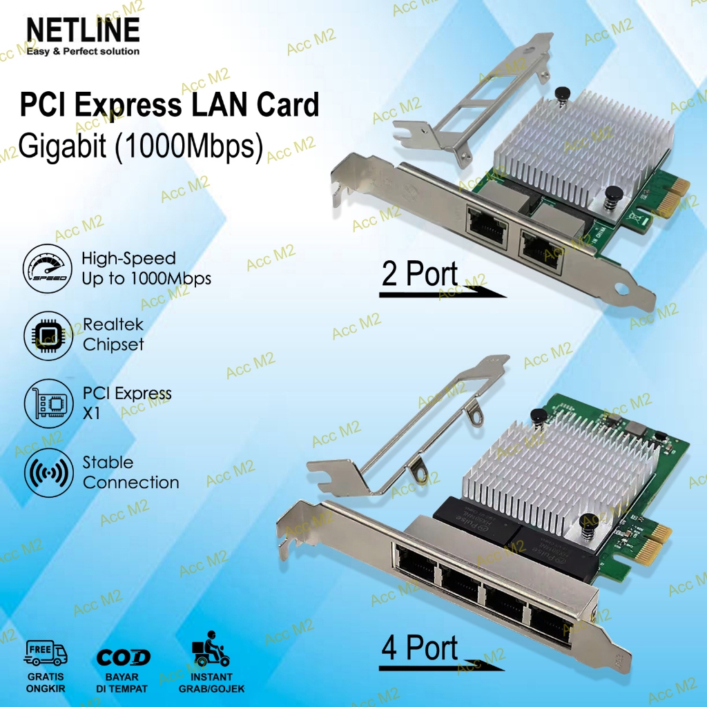 PCI Express LAN Card Gigabit 1000Mbps 1 port, 2 port, 4 port