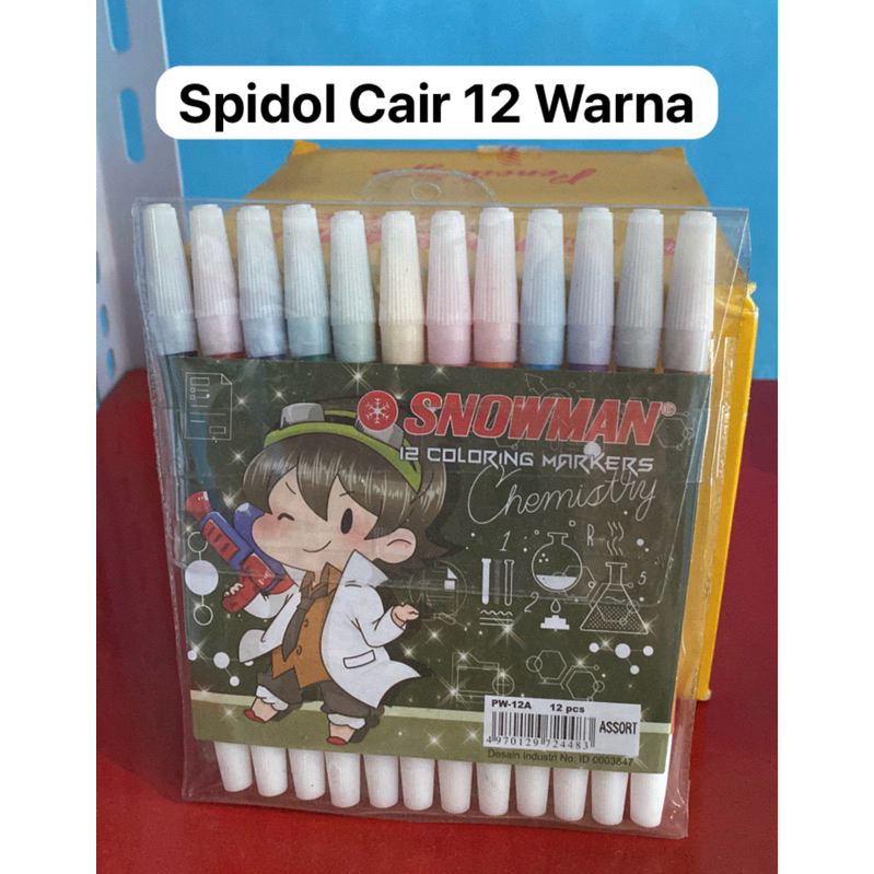 

SPIDOL CAIR 12 WARNA SNOWMAN