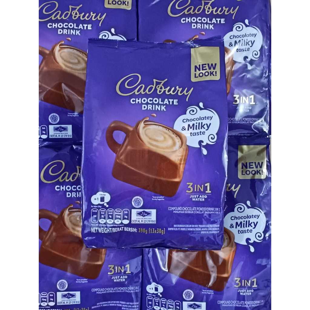

Cadbury 3In1 Chocolate Drink Chocolatey & Milky Taste Thailand (30g x 13 sachet)