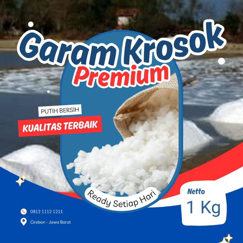 

Garam Krosok Kasar Premium 1kg 100% Asli Langsung Dari Petani - Garam Kasar / Garam Ikan / Garam Murni / Kualitas Terbaik