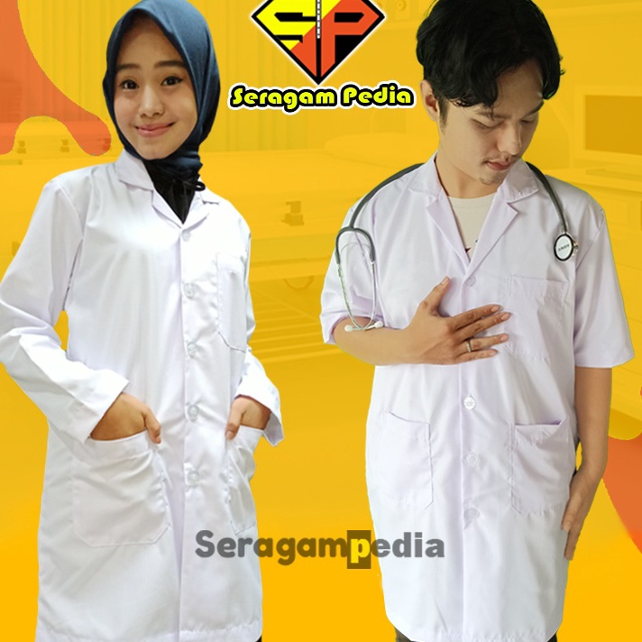 Jas Lab  Jas Laboratorium  Baju Praktikum  Jas Lab Lengan Panjang  Jas Lab Lengan Pendek