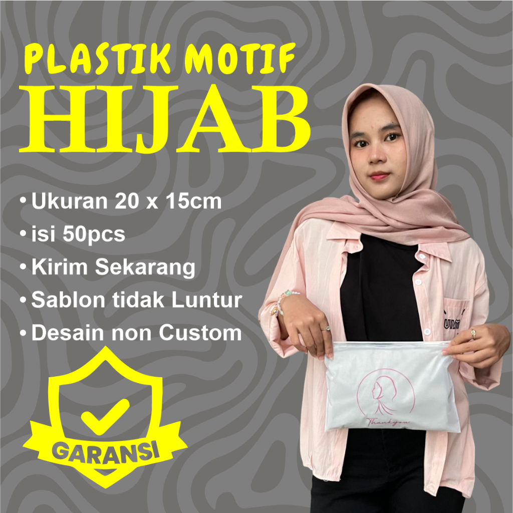 

Isi 50 Pcs, Sablon Plastik Zipper (Size-20x15cm), Plastik Zipper, Plastik Zipper 0.7 , Plastik Hijab, Plastik Mukena, Kantong Hijab, Kemasan Zipper, Kemasan Hijab, PE Zipper
