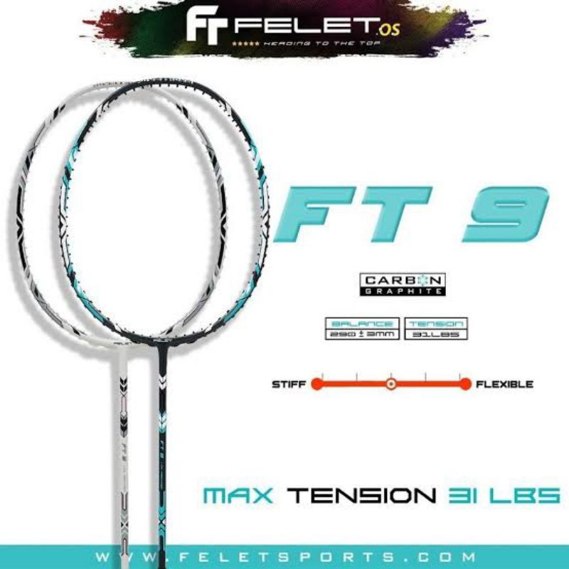 Raket Badminton FELET FT 9 LOW VIBRATION