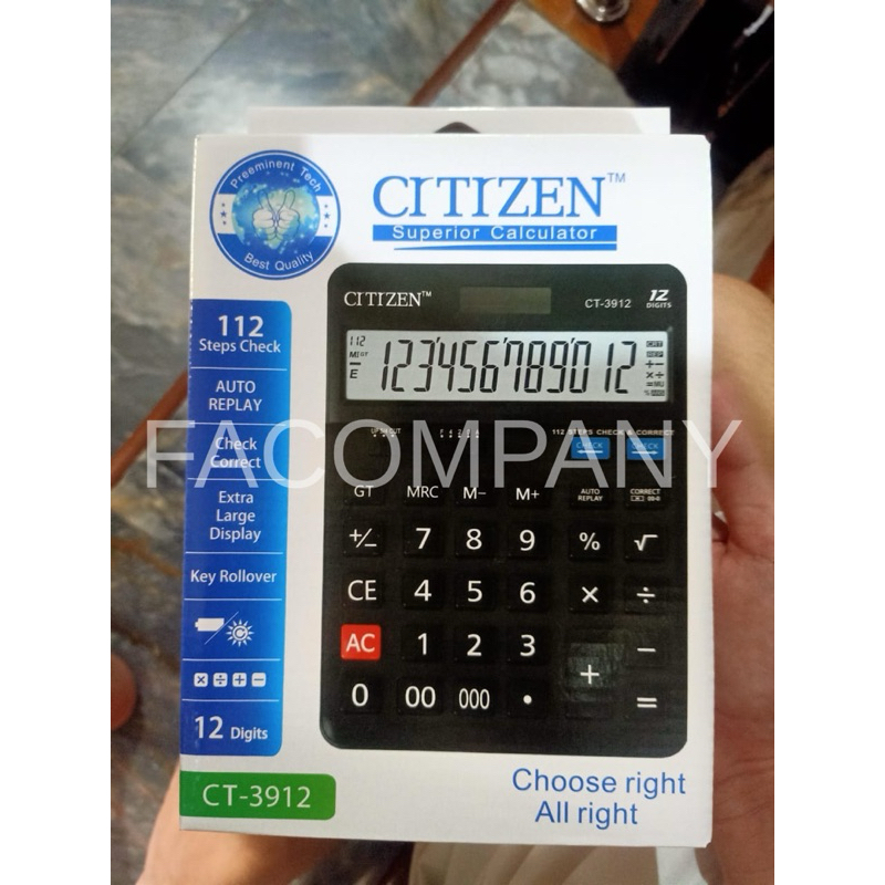 

TERMURAH‼️KALKULATOR DAGANG CITIZEN CT-3219 / 12 DIGIT