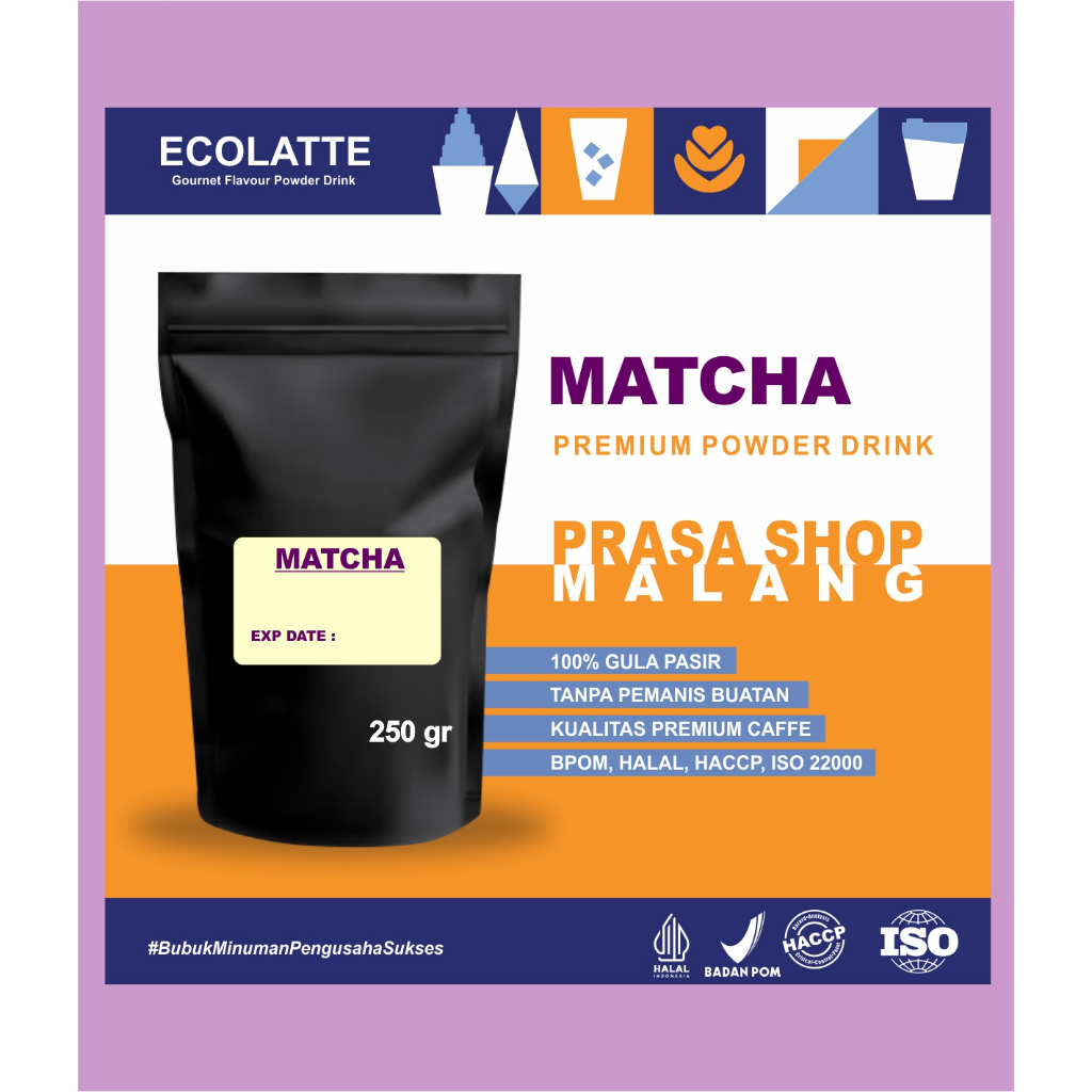 

Ecolatte Premium Powder Bubuk Minuman Varian Milk Tea & Fruit Tea 250gr