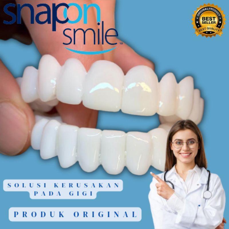 Snap On Smile 100% ORIGINAL Authentic Perawatan Kesehatan Gigi Palsu Renggang 1 Set Atas Bawah