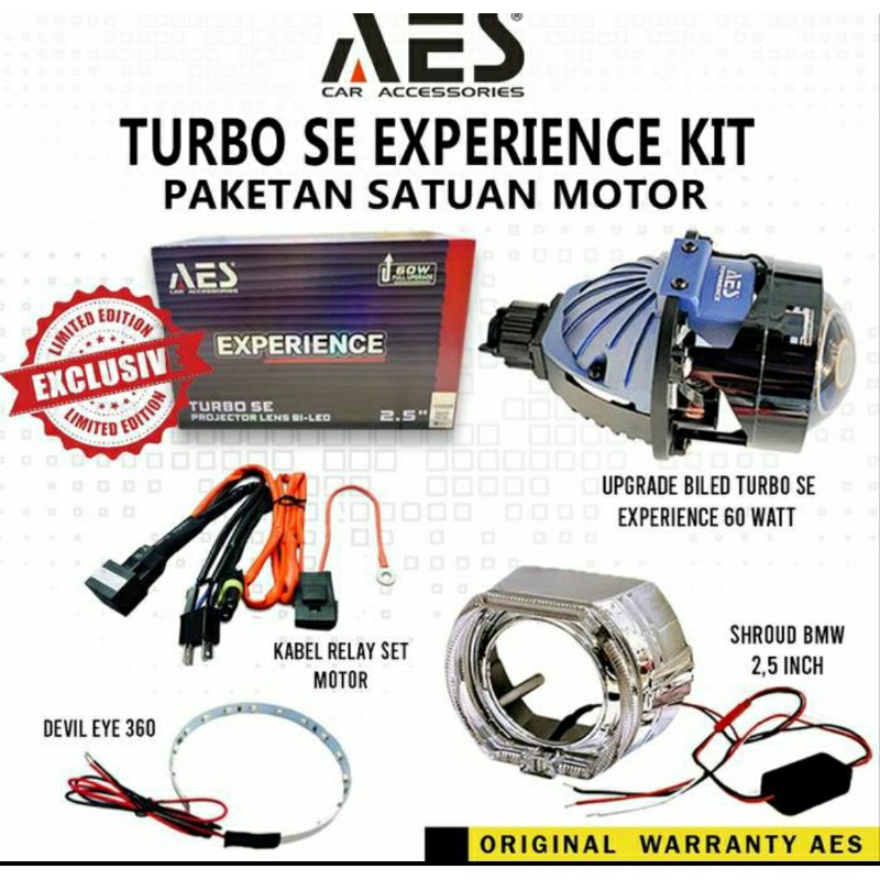 1 set biled turbo aes se experience 2,5inch biled aes turbo