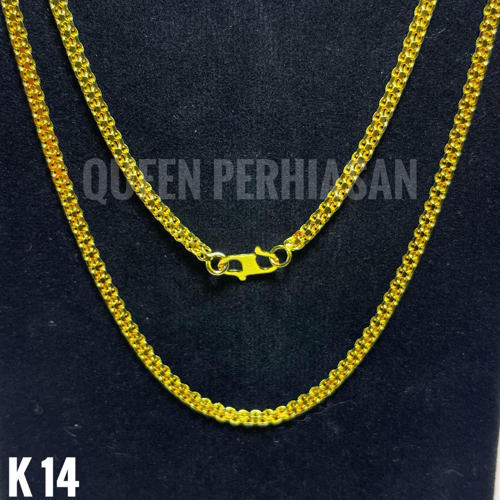 Queen Perhiasan - Kalung Titanium Wanita Anti Karat Dan Dengan Model Yang Memikat Hati - K 14