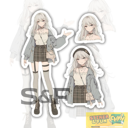 

Stiker Sticker Pack Vinyl Laminasi CUTE GIRL ANIME CUTE 19