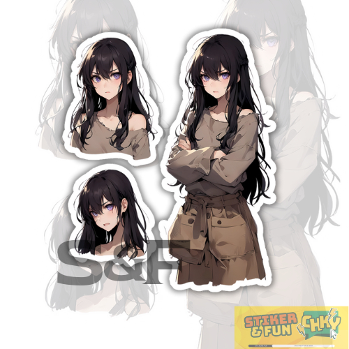 

Stiker Sticker Pack Vinyl Laminasi CUTE GIRL ANIME CUTE 23