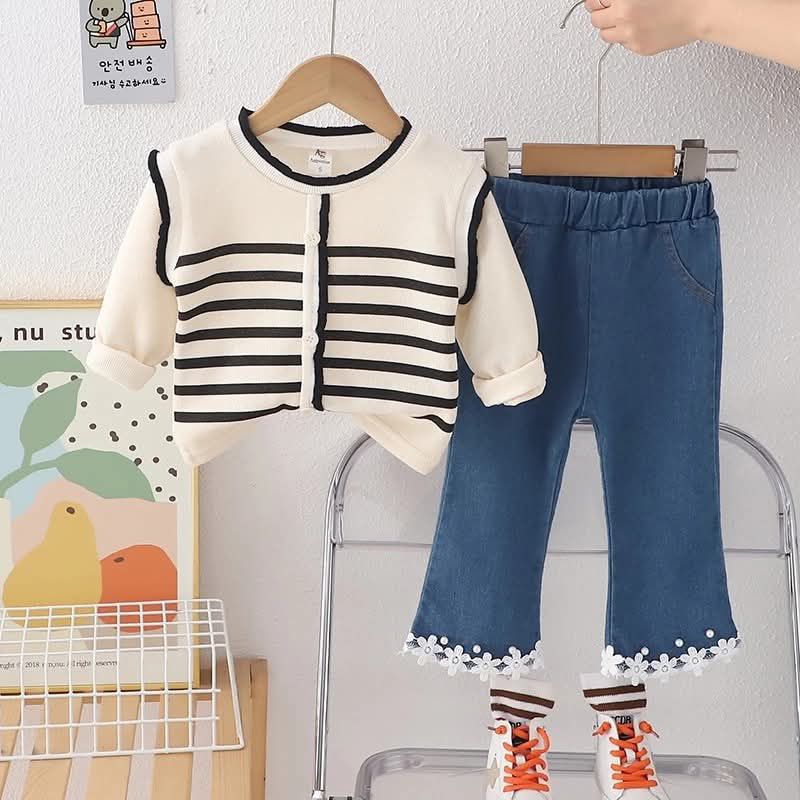 setelan baju rajut anak perempuan