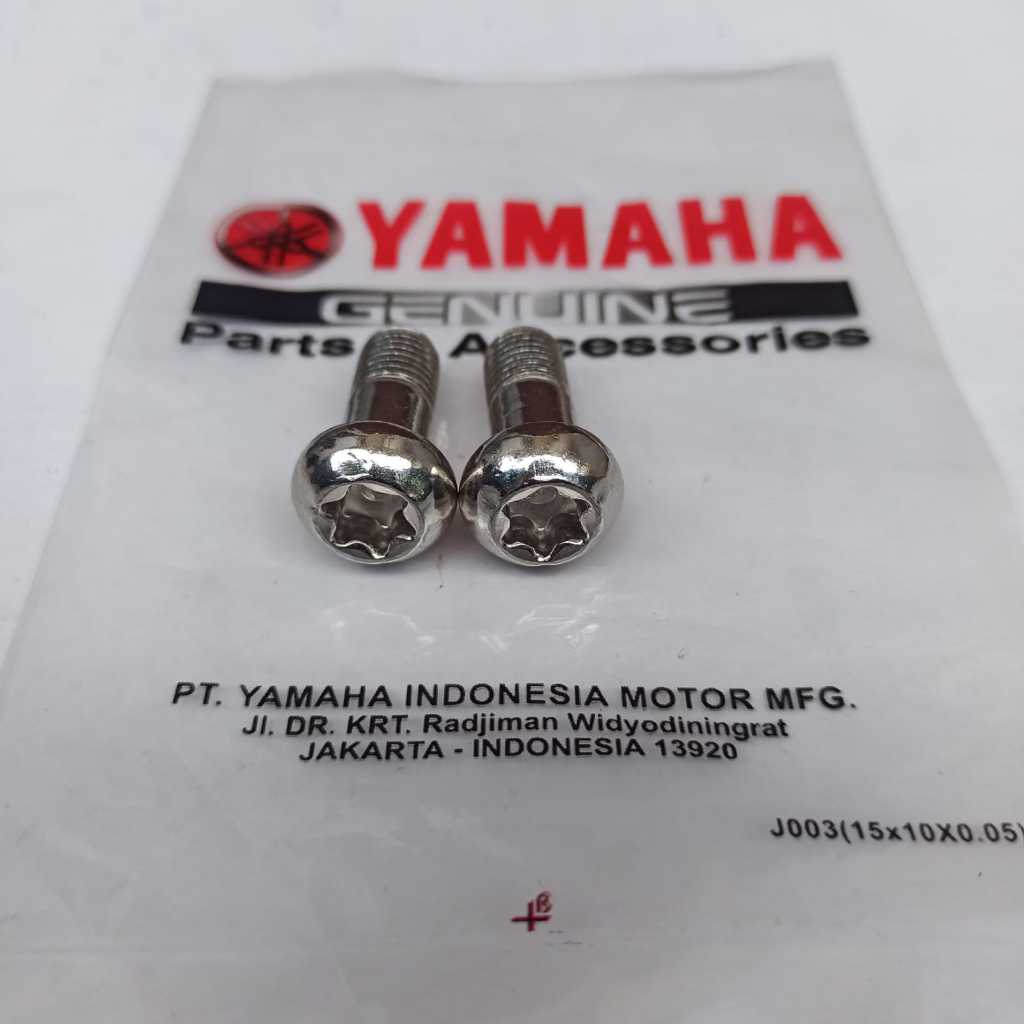promo 2pcs baut kaliper rem cakram yamaha mio smile/mio j/mio m3/xeon/fino (2.5cm)