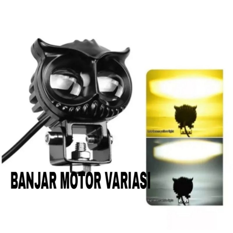 LAMPU TEMBAK LASER OWL LED D2 2WARNA HIGH LOW/LAMPU TEMBAK SOROT LASER OWL LED 2D 2MATA 2WARNA SUPER