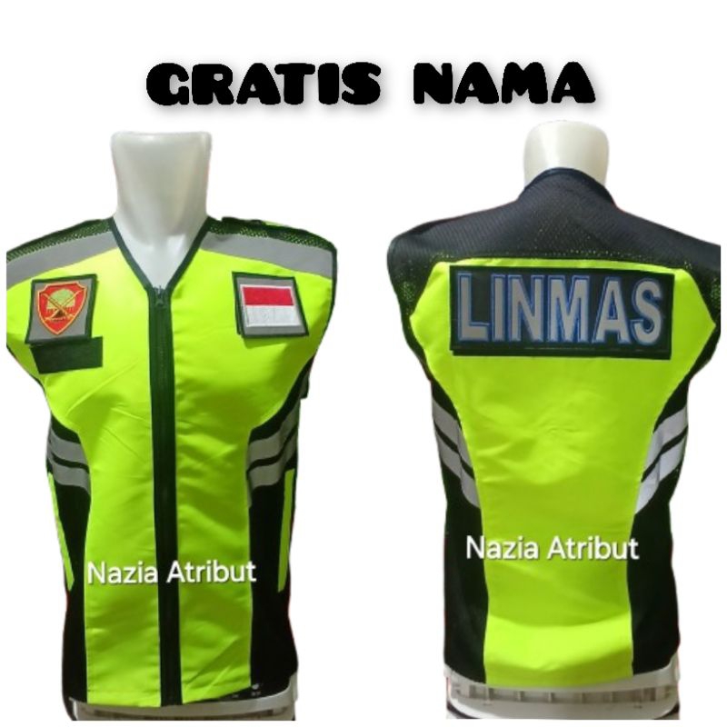 Rompi Linmas / Rompi Linmas bahan taslan full logo / Rompi Terbaru linmas