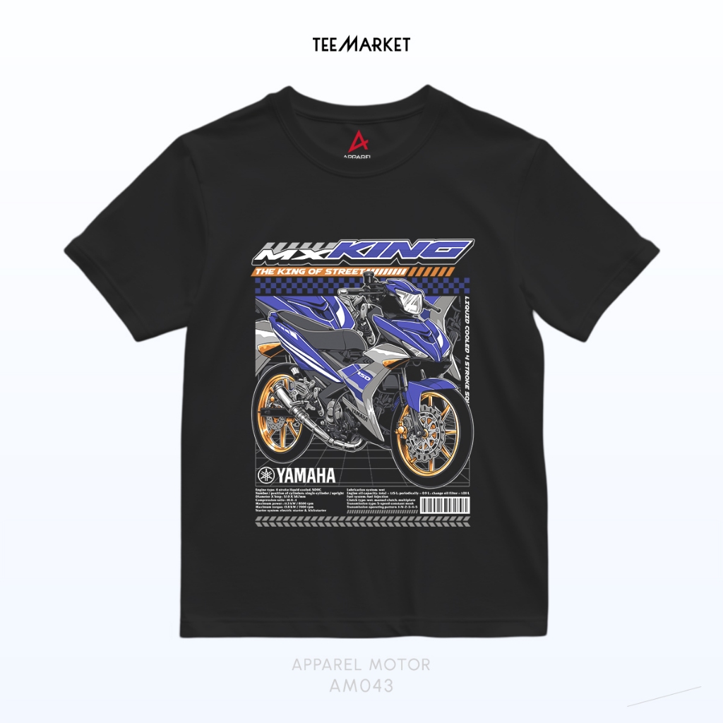 AM043 Kaos Motor MX King - Baju Bikers by Apparel Motor