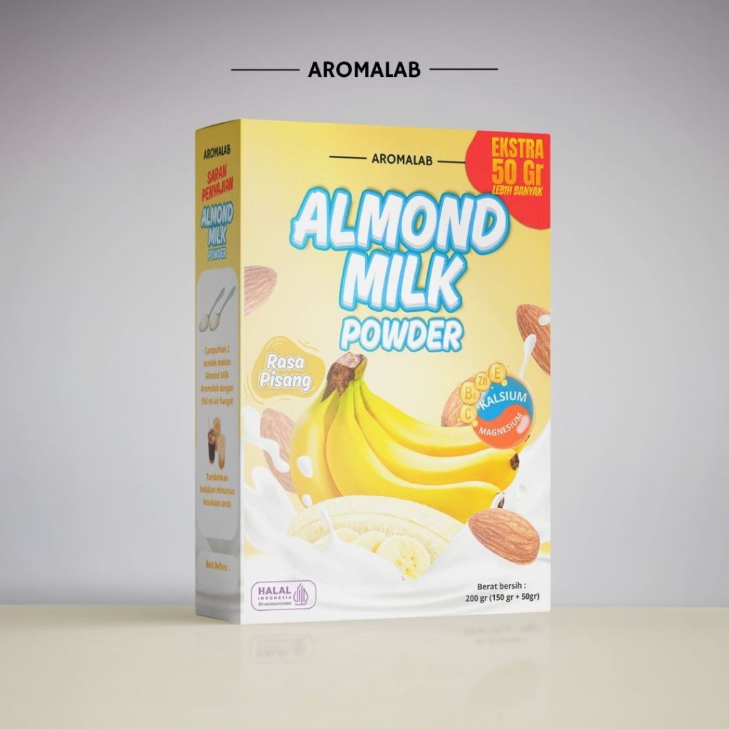 AROMALAB - Almond Milk Banana / Susu Almond Bubuk Rasa Pisang