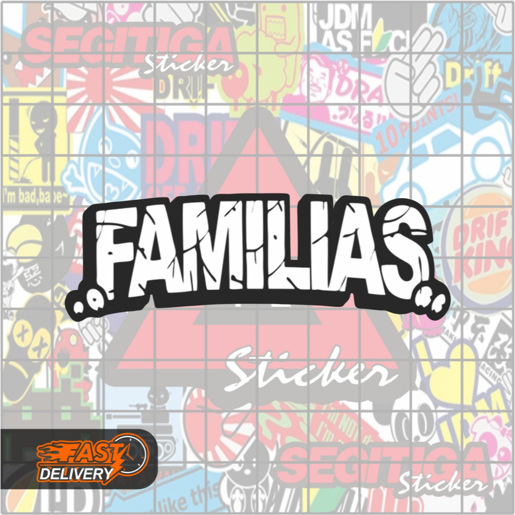 

Sticker Familias Ukuran 7.5 x 2.5 Cm
