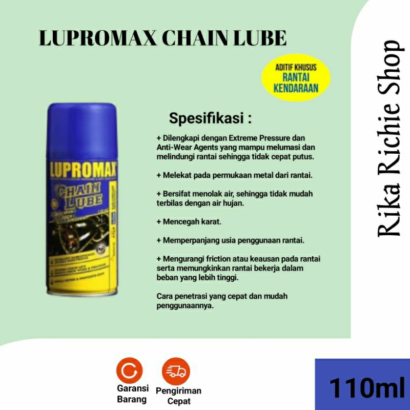 Lupromax Chain Lube Pelumas Rantai Serbaguna 110 Ml
