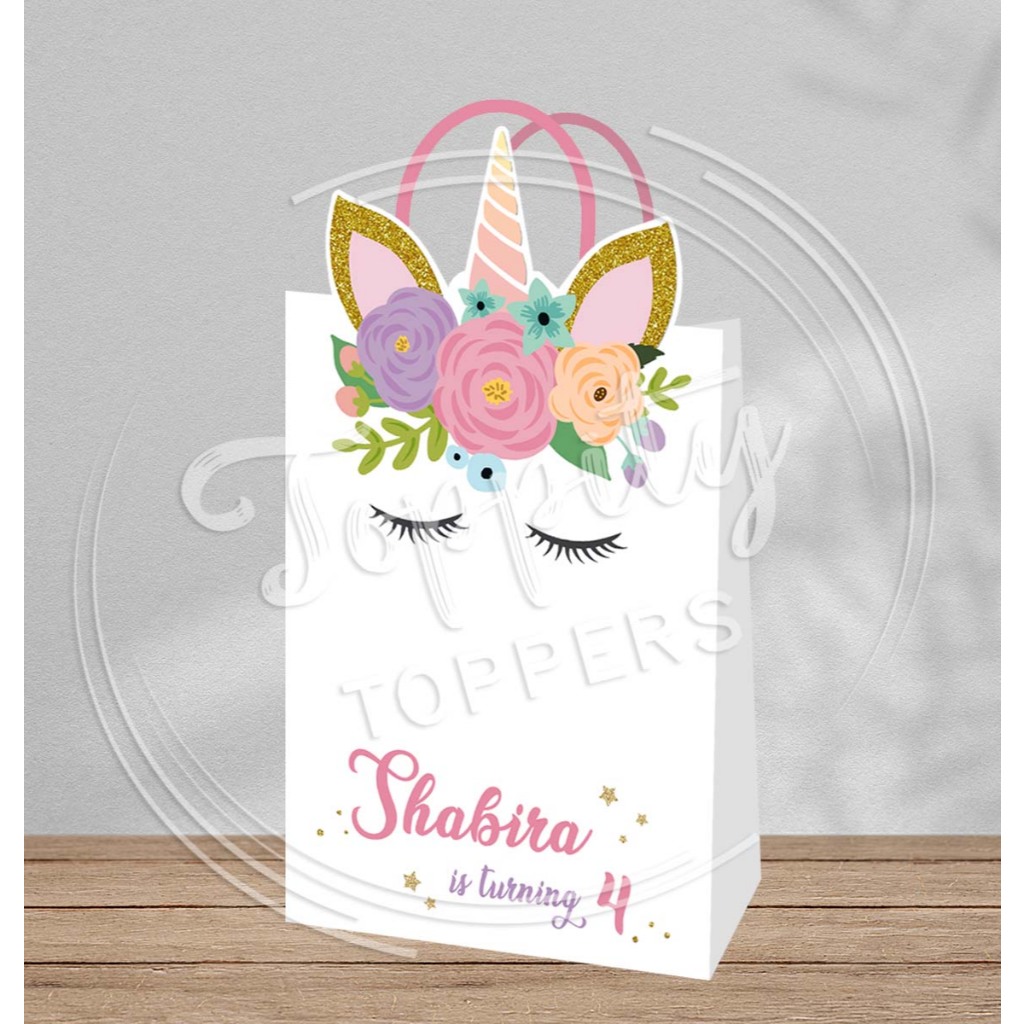

Paperbag tas goodie bag Unicorn