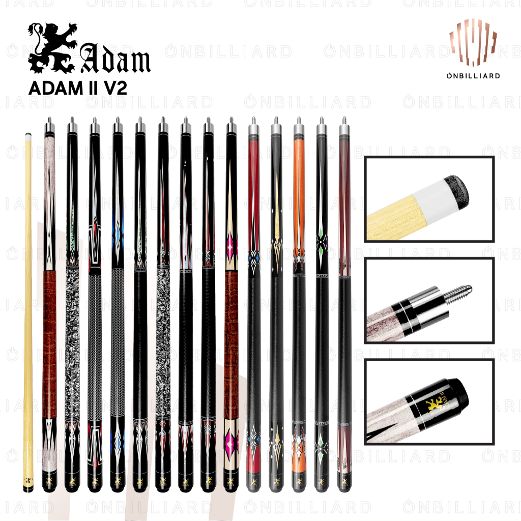 ADAM II V2 Cue Stick Billiard Lokasi Play Stik Billiar Biliard Bilyar Bilyard