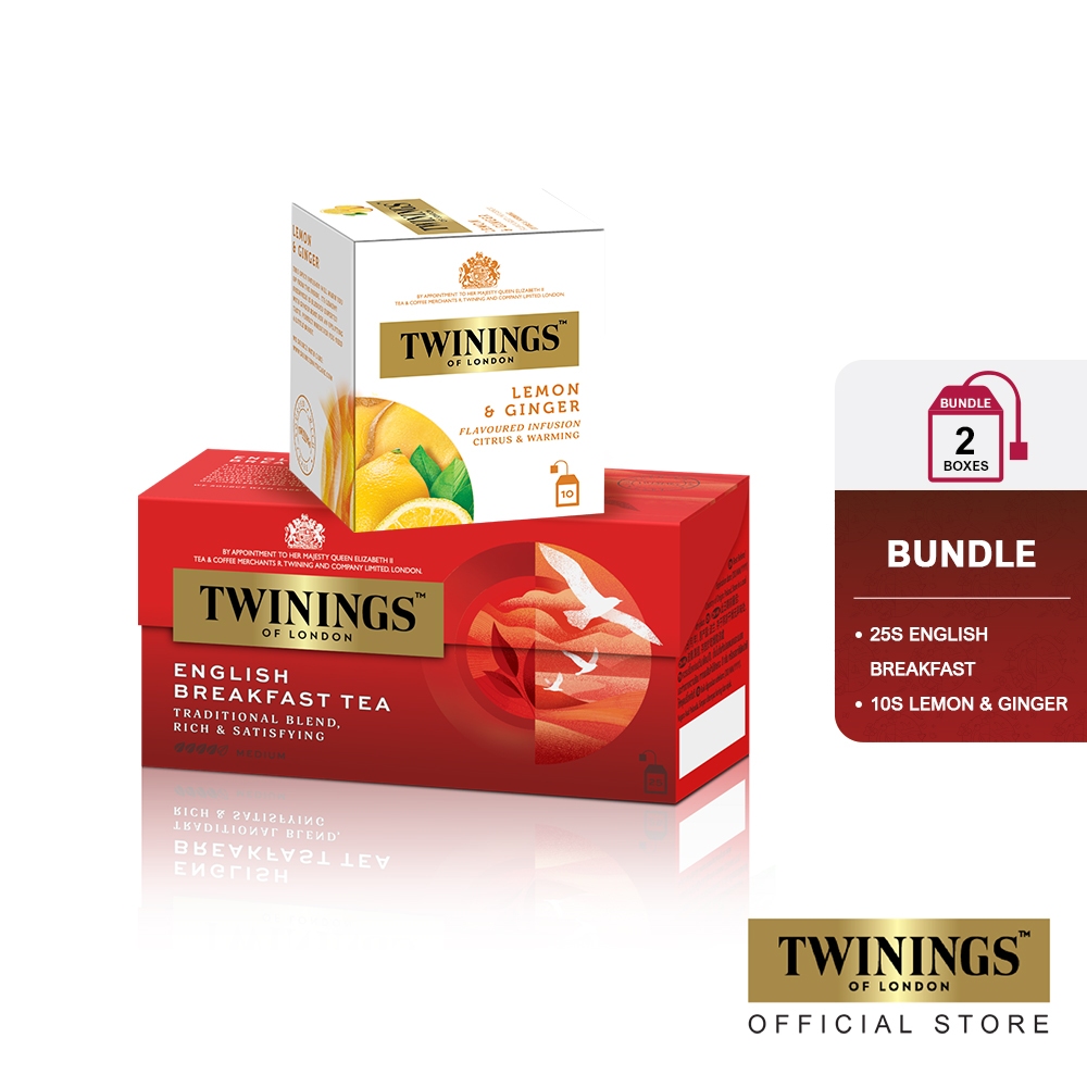

Twinings Bundling Set Combine with 25s "1 box English Breakfast 25s and 1 box Lemon Ginger 10s