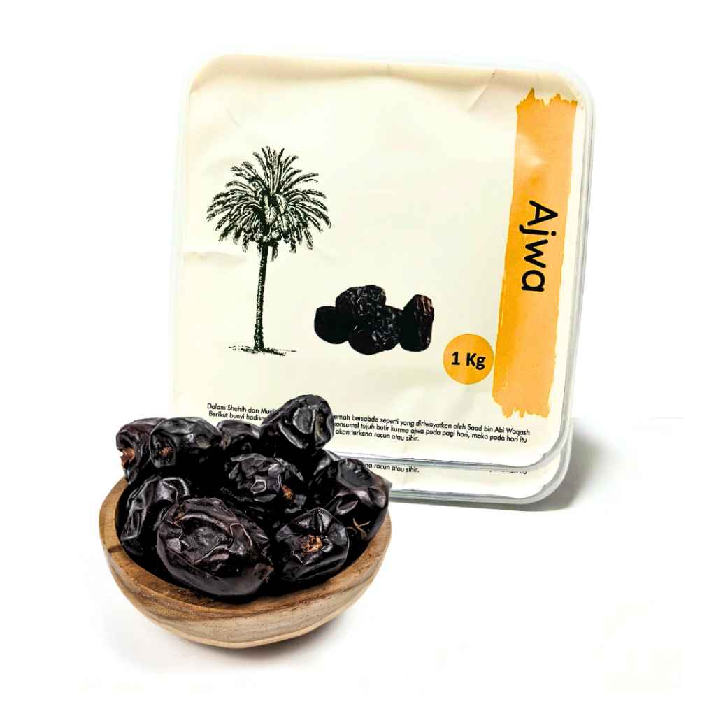 

Kurma Ajwa 1kg Asli 100% Original Grade B / Kurma Ajwa Madinah Original / ELSHANUM GRUP /Kurma Ajwa