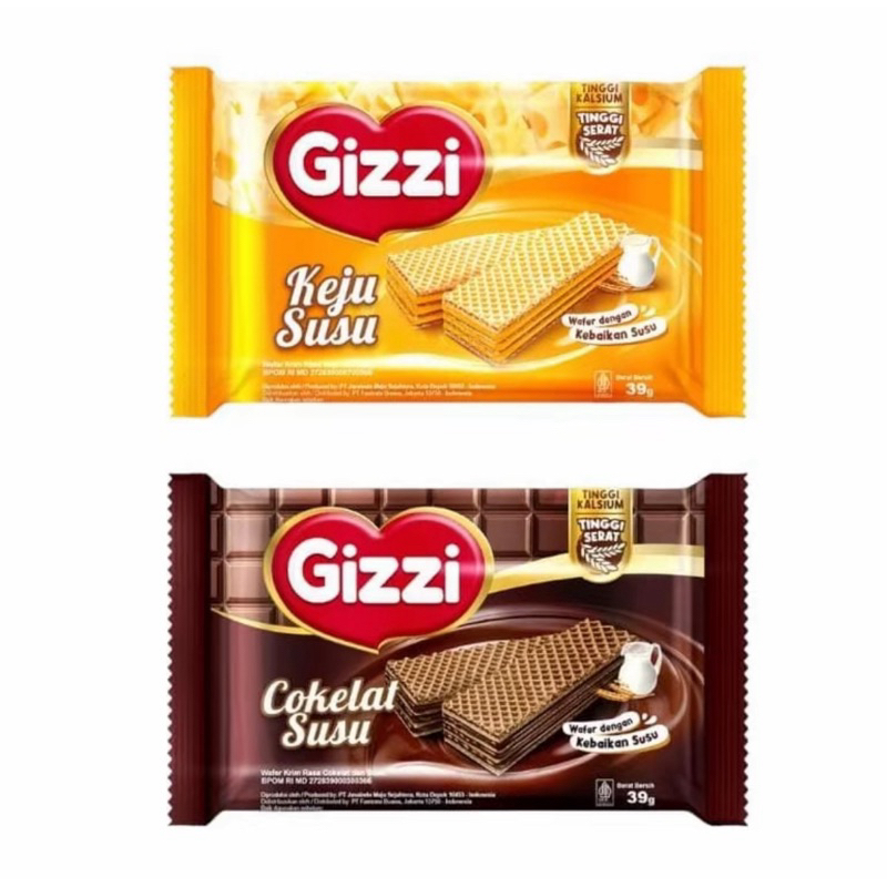 

Wafer Gizzi Cocholate Keju 39gram