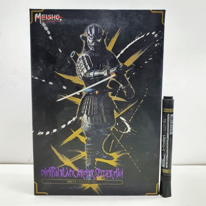 mainan action figureMeisho Movie Realization Samurai onmitsu black armor spidermantinggi sekitar 8 i