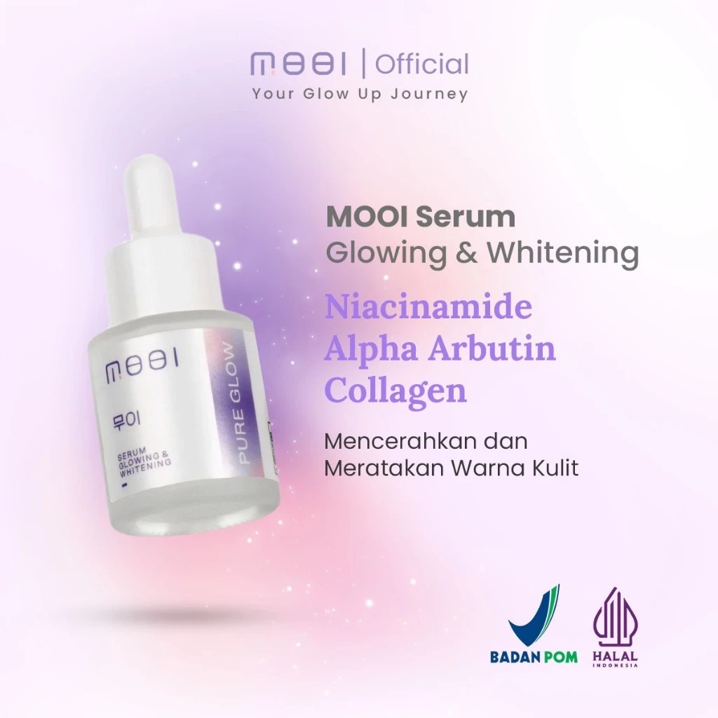 MOOI PURE GLOW BRIGHTENING SERUM 20ML - Serum Korea Pencerah Wajah (100% ORIGINAL BPOM)