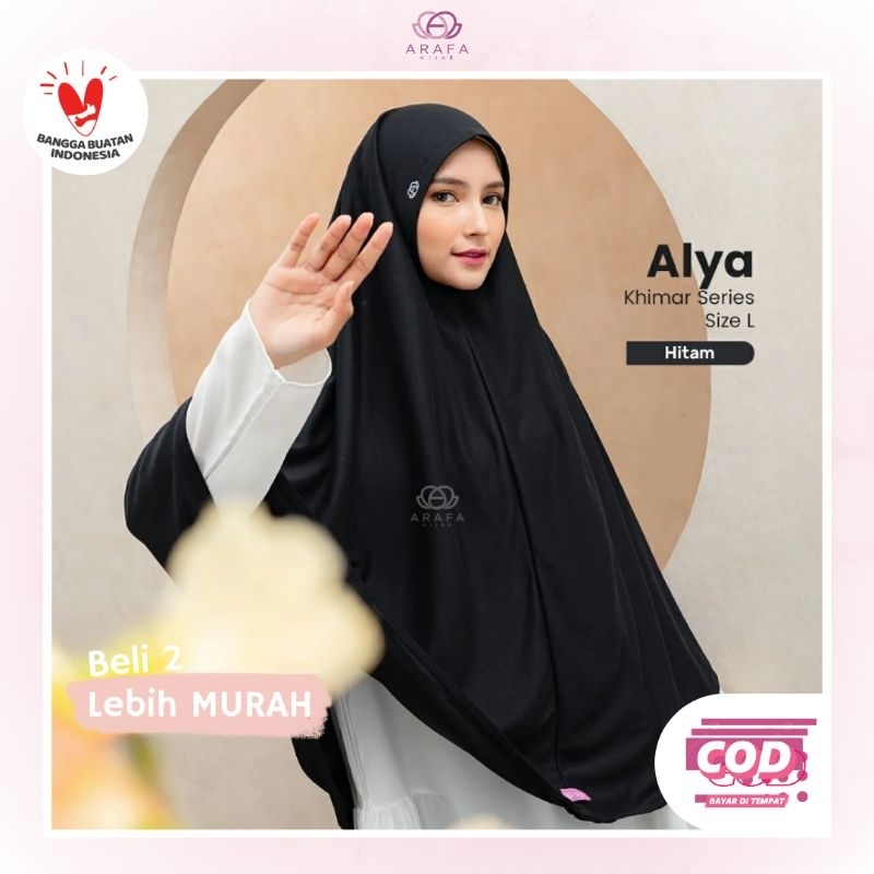 ARAFA HIJAB - Khimar Alya Instan Kaos Polos Syari Adem Ringan