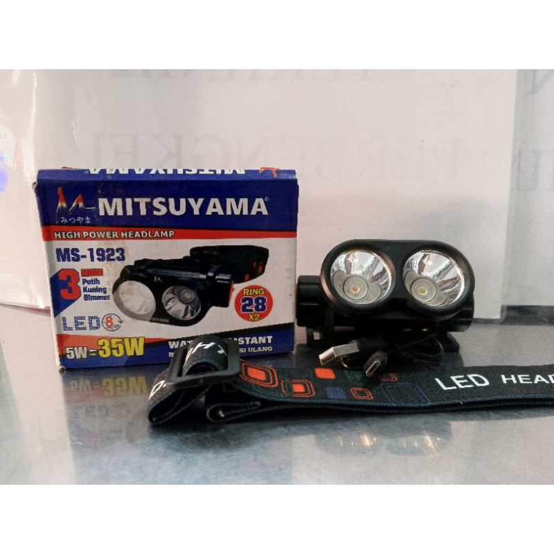 Senter Kepala 3 Mode dengan Magnet - Mitsuyama ms-1923