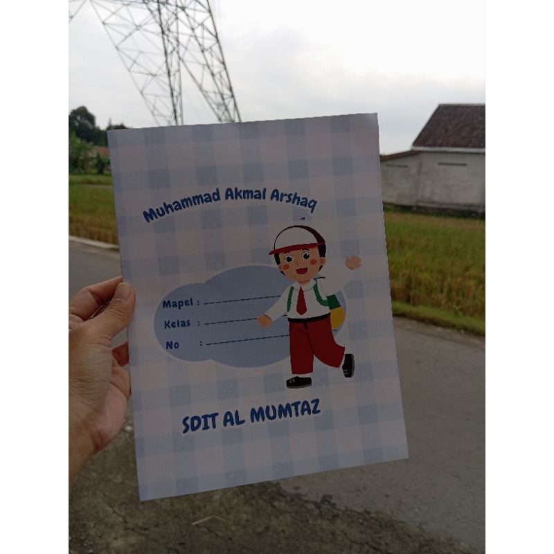 

Sampul Buku Custom Nama Isi 10pcs, Ukuran A5 , B5