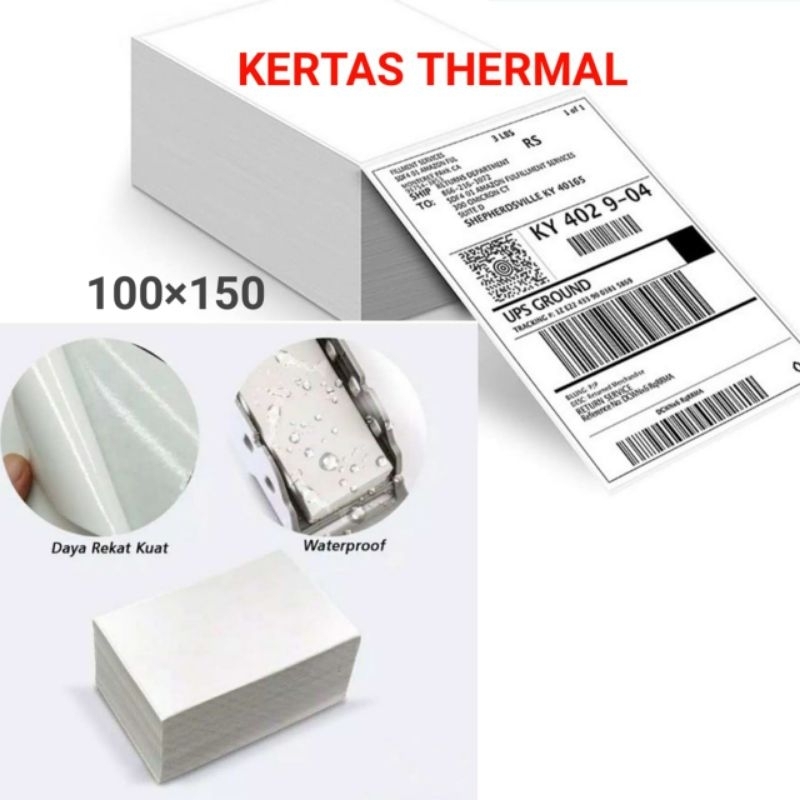 

label thermal A6, kertas thermal