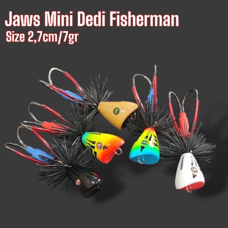 jaws mini dedi fisherman. lure casting. umpan casting gabus